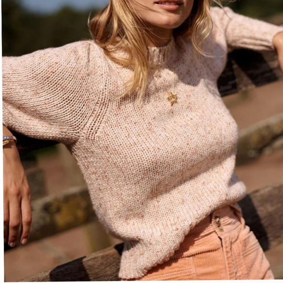 Madewell Pleat Shoulder Pullover CrewNeck Knit Sweater SizeXXS - Picture 1 of 6